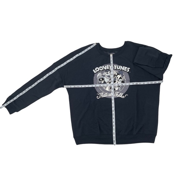 NWT Looney Tunes Blue Road Runner “That’s All Folks” Sweatshirt Size 1X Women's - Picture 5 of 5